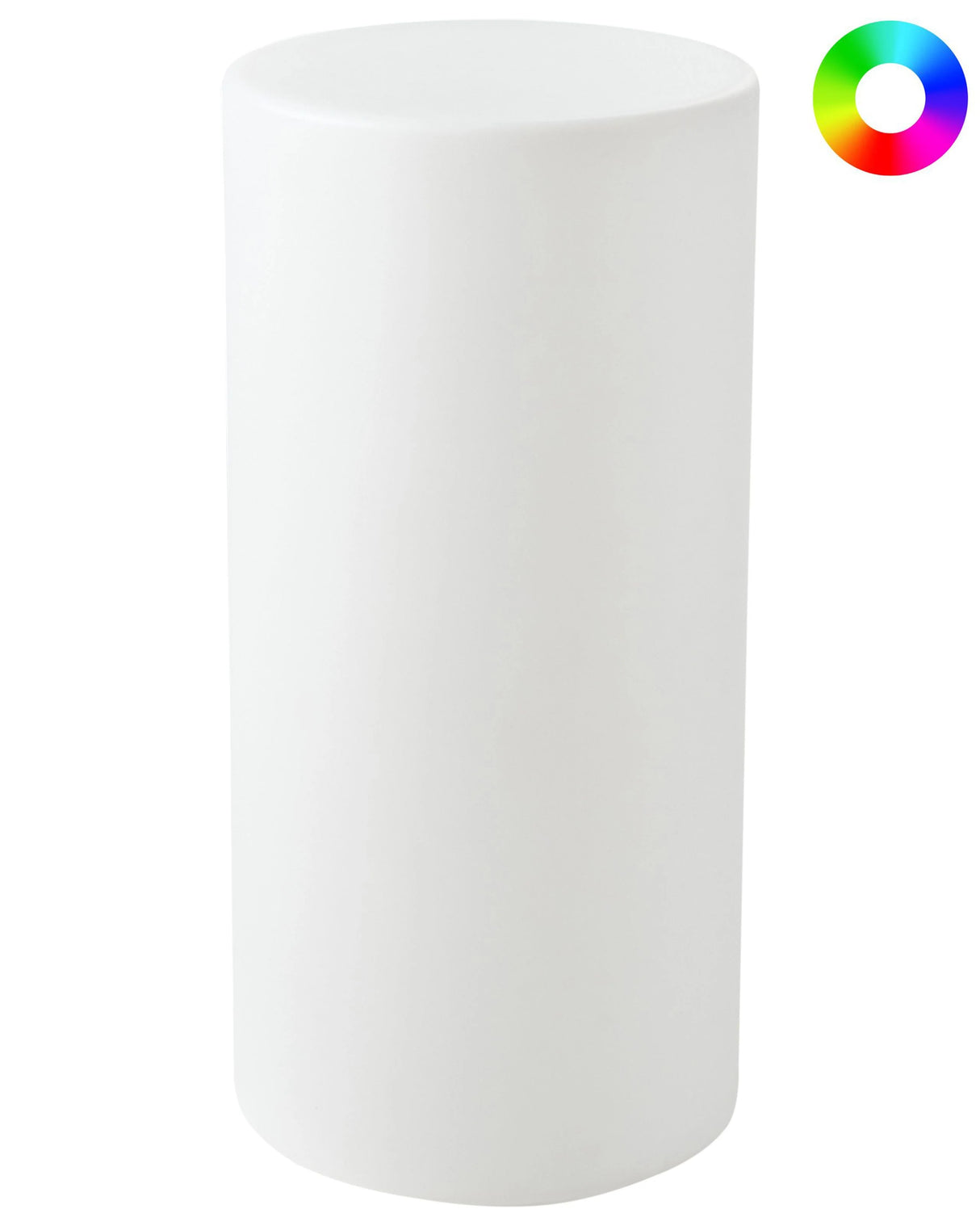 Outdoor LED Floor Lamp White Synthetic Material IP54 Waterproof with Remote Control Garden Patio Lighting Solution Beliani