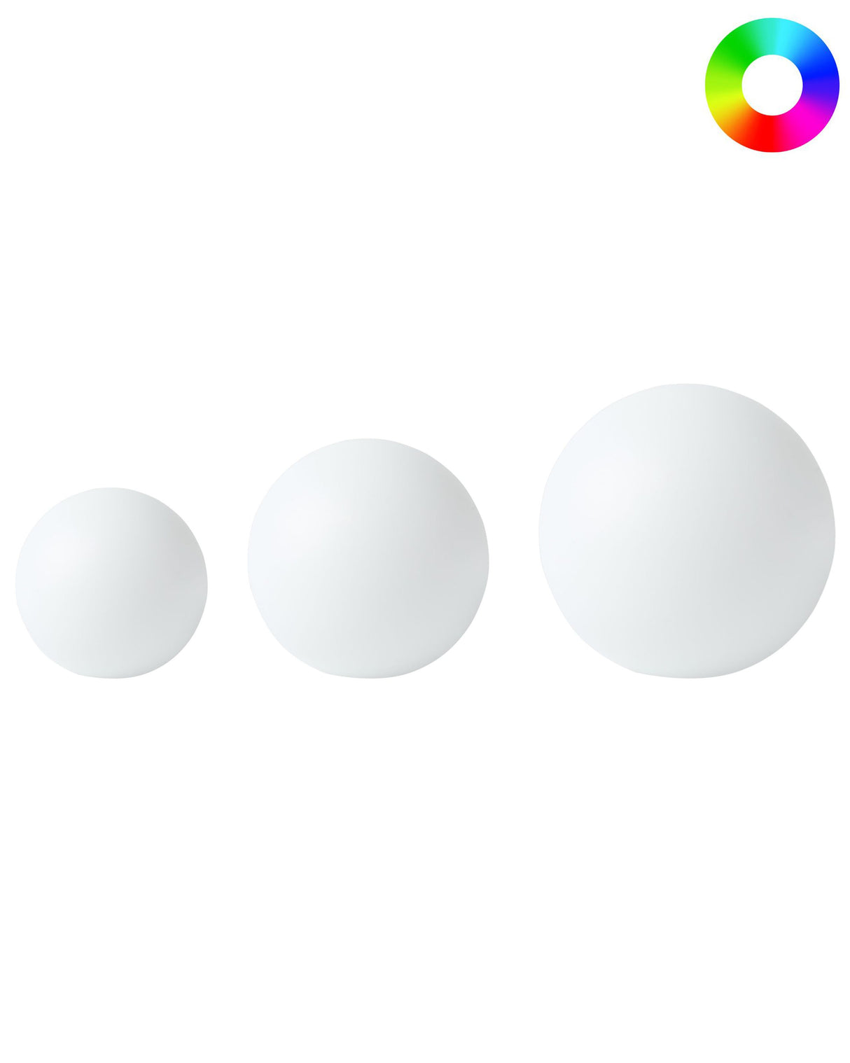 Set of 3 Solar Outdoor LED Ball Lamps White Synthetic Material 30 cm IP67 Waterproof with Remote Control Garden Patio Lighting Solution Beliani