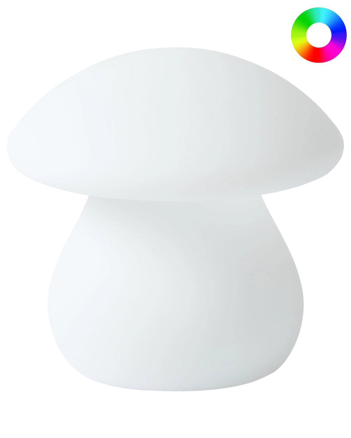 Outdoor LED Table Mushroom Lamp White Synthetic Material IP54 Waterproof with Remote Control Garden Patio Lighting Solution Beliani