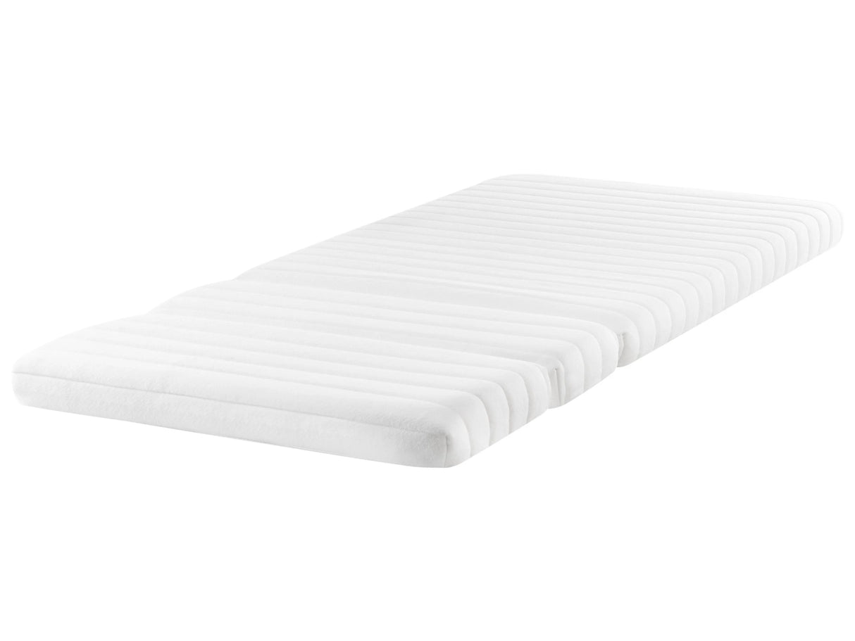 Foam Mattress for Extendable Bed White 90 x 130/160/200 cm Medium Firmness PU Foam for Kids Removable Cover Beliani