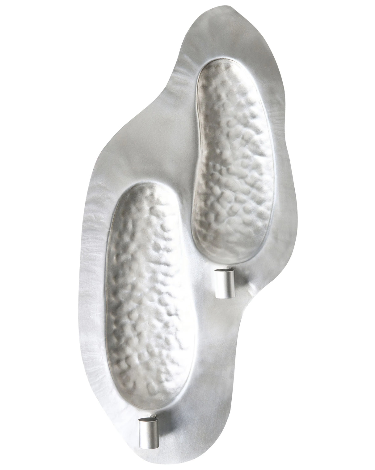 Wall Candle Holder Silver Iron Modern Minimalistic Design Decoration Beliani