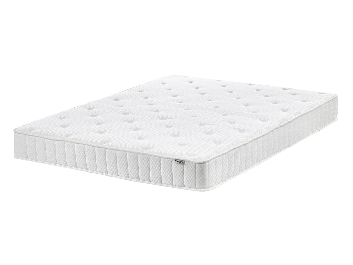 Double Sided Mattress White Fabric EU Double Medium Hard Beliani