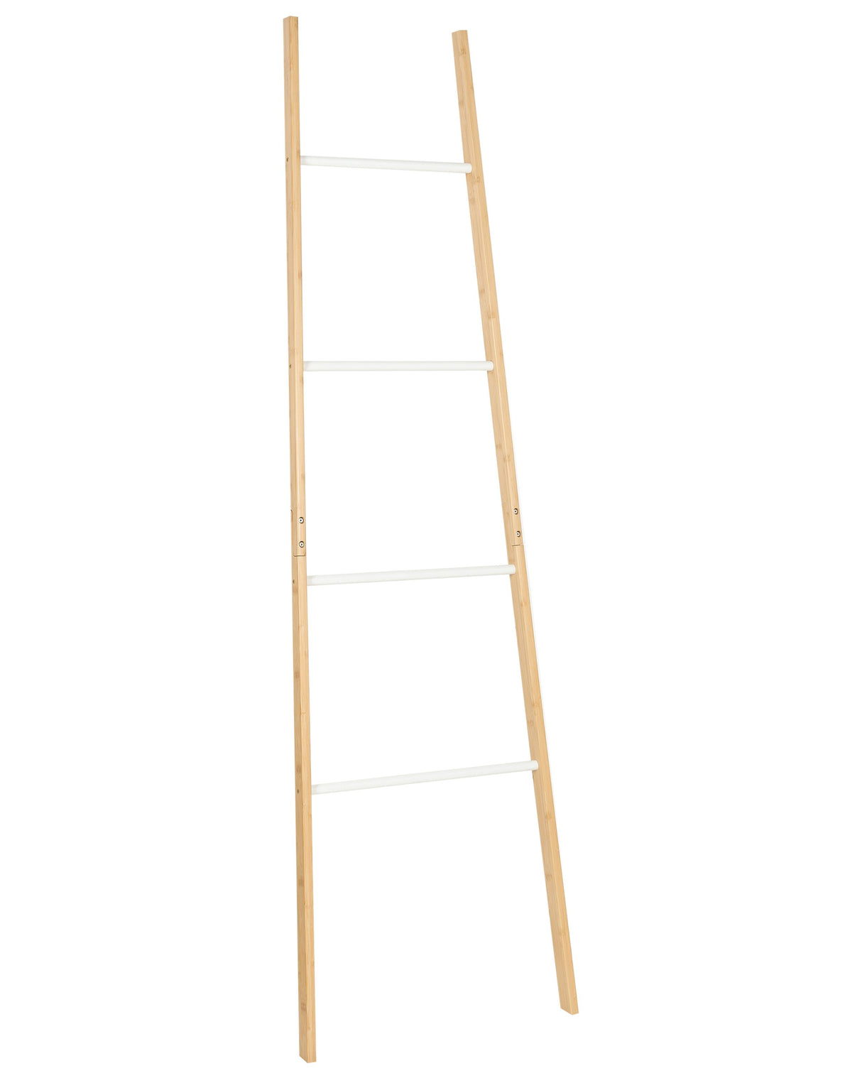 Towel Stand Light Brown Bamboo Wood Ladder Rack for Towels or Clothes 4 Rungs Beliani