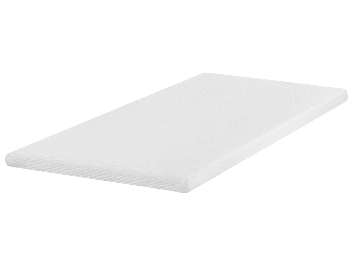 Mattress Topper White Latex Foam Polyester Cover EU Single Size 3ft Comfort Layer Pad Beliani