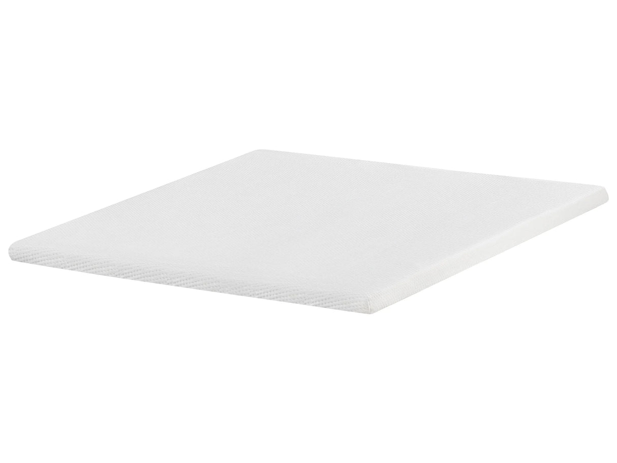 Mattress Topper White Latex Foam Polyester Cover EU King Size 5ft3 Comfort Layer Pad Beliani