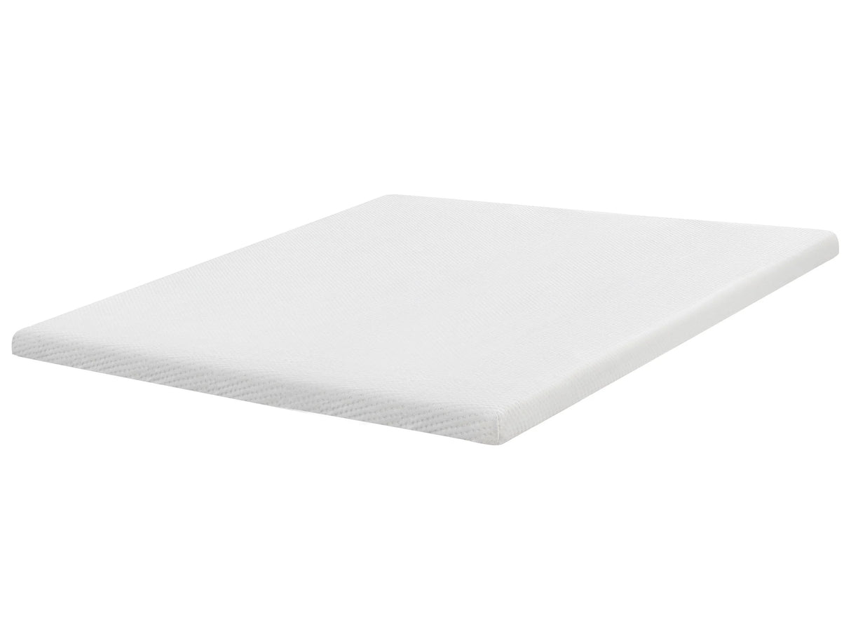 Mattress Topper White Latex Foam Polyester Cover EU Super King Size 6ft Comfort Layer Pad Beliani