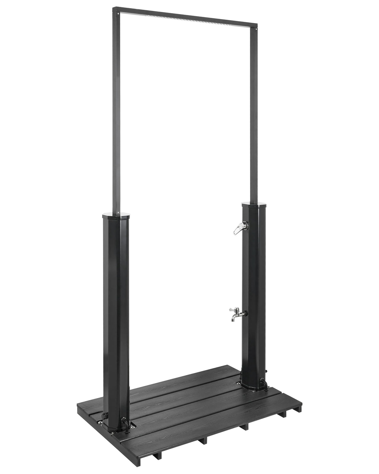 Outdoor Rainfall Shower Black PVC Modern Garden Accessories Curtain Design Beliani