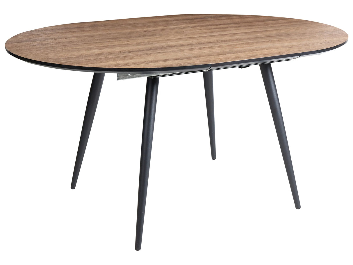 Dining Light Brown MDF Top Metal Legs Hairpin Legs Modern Industrial Style Beliani