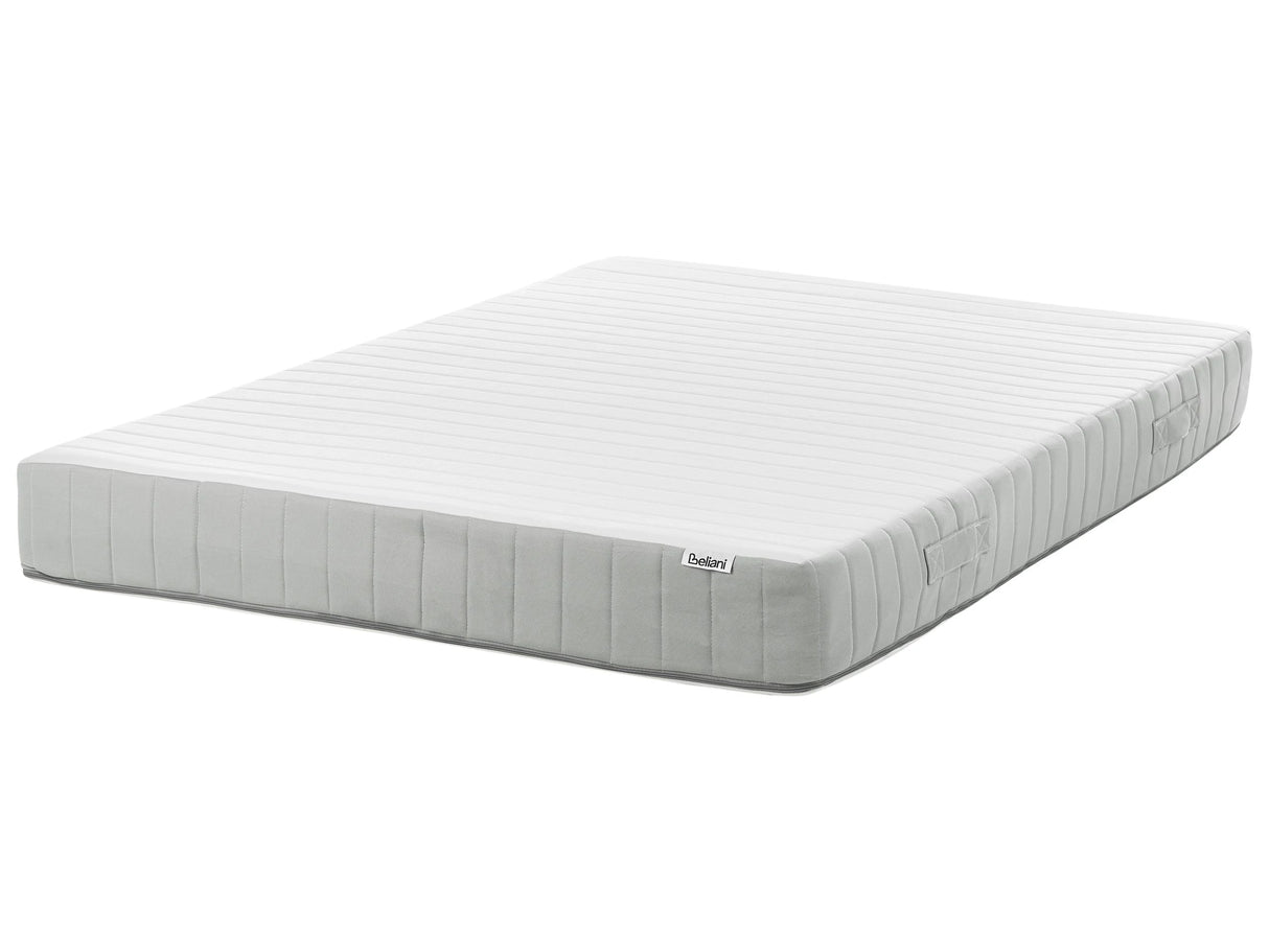 Pocket Sprung Mattress EU Double Size with Handles Removable Cover 4ft6 Medium Firm Modern Design Quilted Beliani