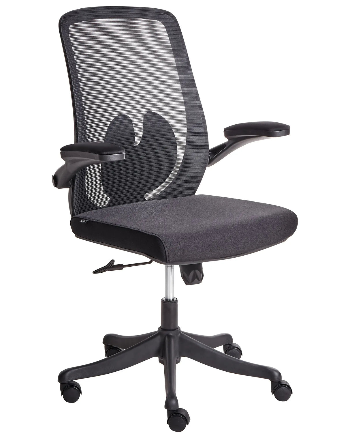 Office Chair Black Mesh Swivel Base Adjustable Height Lift-Up Armrests Home Office Modern Beliani