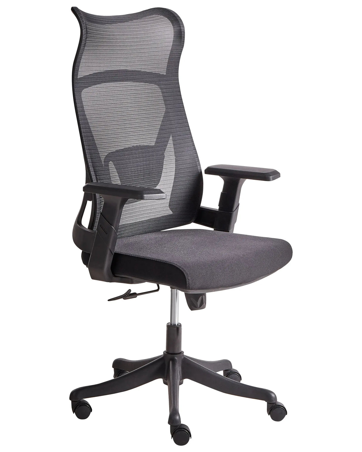 Office Chair Black Mesh Swivel Base Adjustable Height Armrests Home Office Modern Beliani