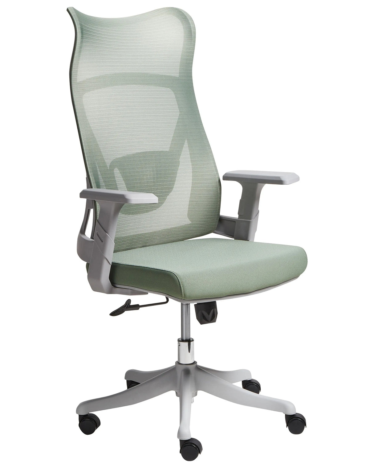 Office Chair Green Mesh Swivel Base Adjustable Height Armrests Home Office Modern Beliani