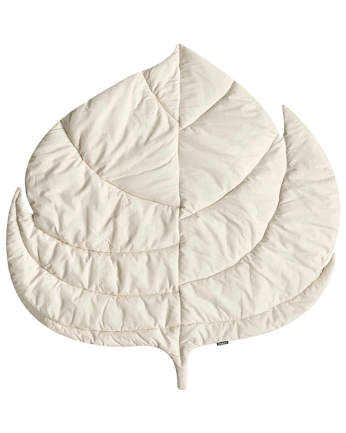 Kids Playmat Off-White Cotton Cover Leaf Shaped Quilted 110 x 110 cm Nursery Children Room Accessory Beliani