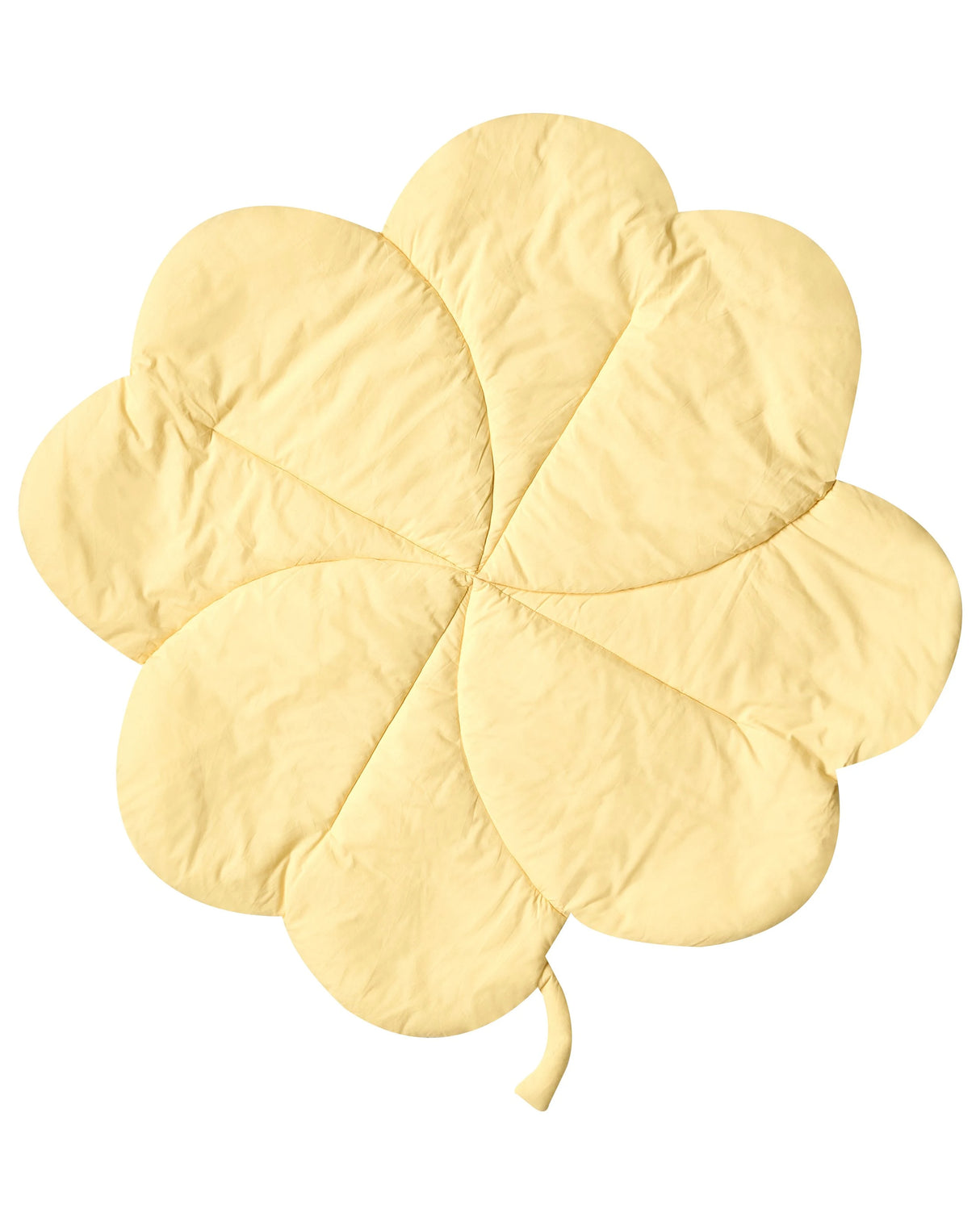 Kids Playmat Yellow Cotton Cover Clover Shaped Quilted 110 x 110 cm Nursery Children Room Accessory Beliani