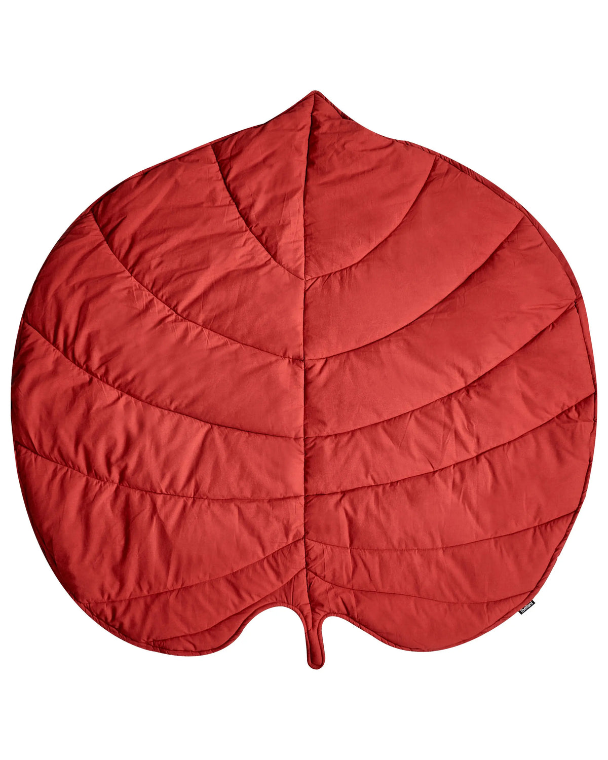 Kids Playmat Red Cotton Cover Leaf Shaped Quilted 110 x 110 cm Nursery Children Room Accessory Beliani