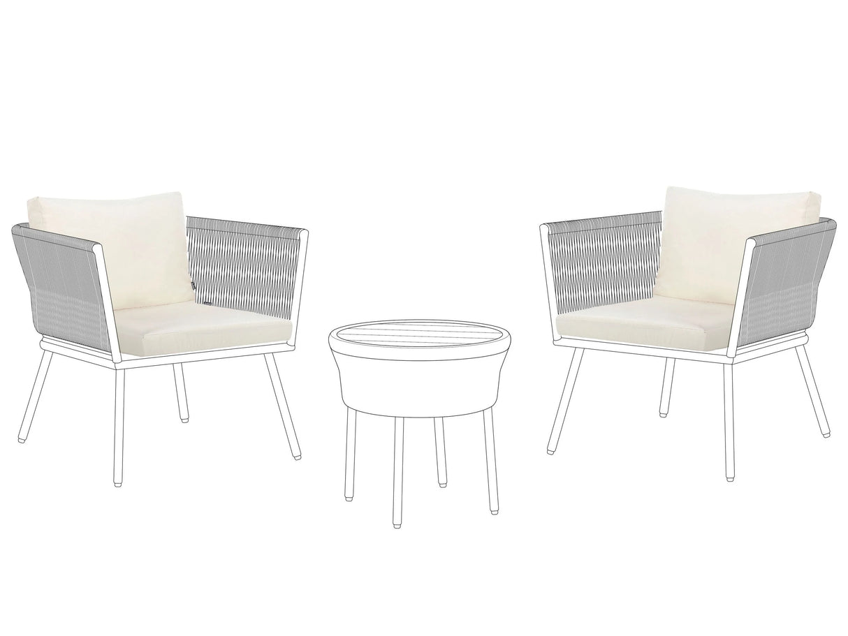 Outdoor Cushion Covers for Garden Set Light Beige UV Resistant Minimalist Beliani