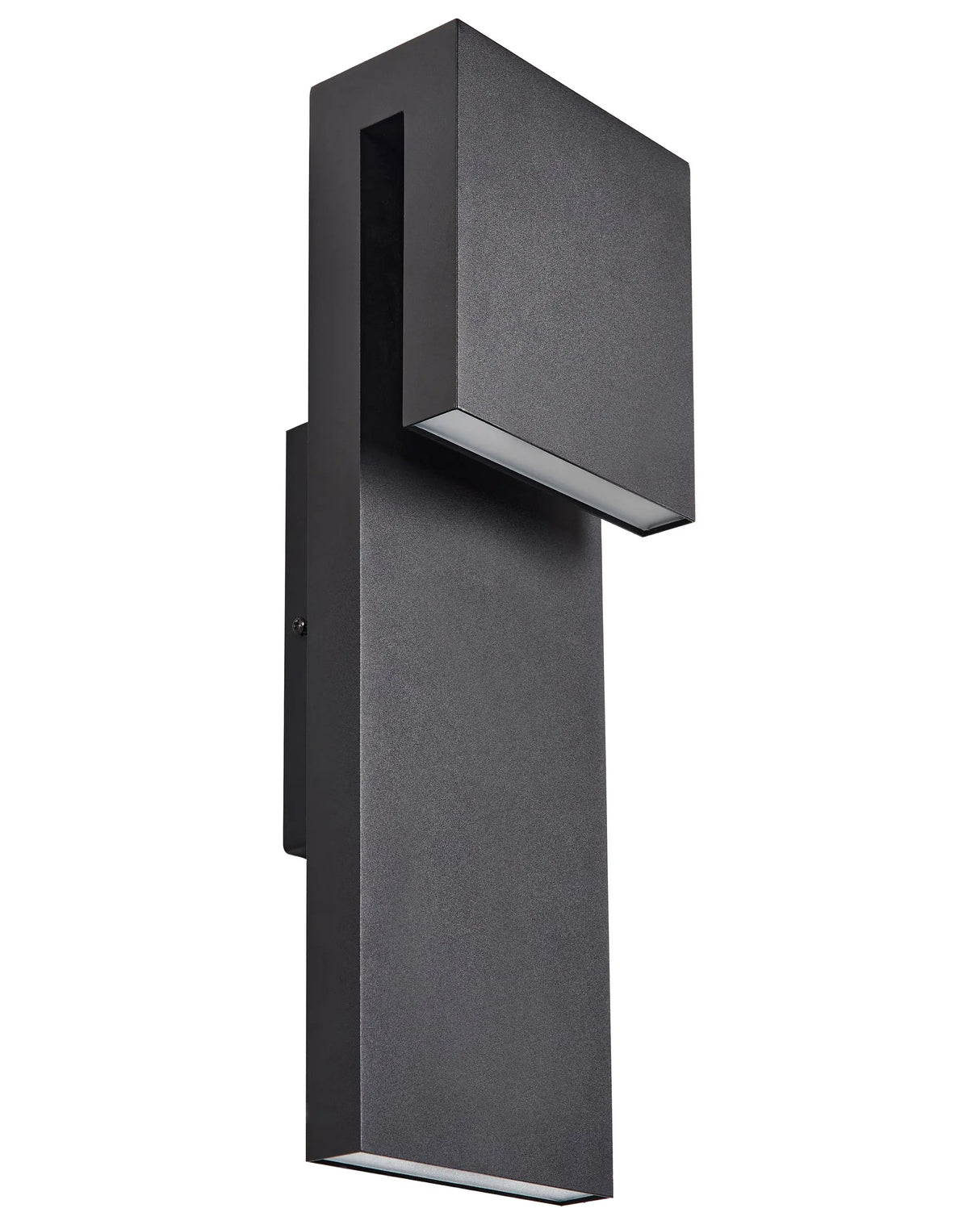 Outdoor LED Wall Light Lamp Black Sconce Metal Iron Glass Matte Modern Design Patio Garden Beliani