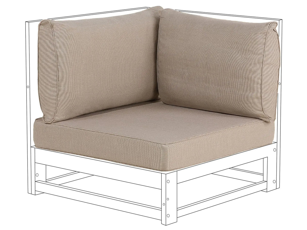 Outdoor Cushion Covers for Garden Set Taupe Minimalist Beliani