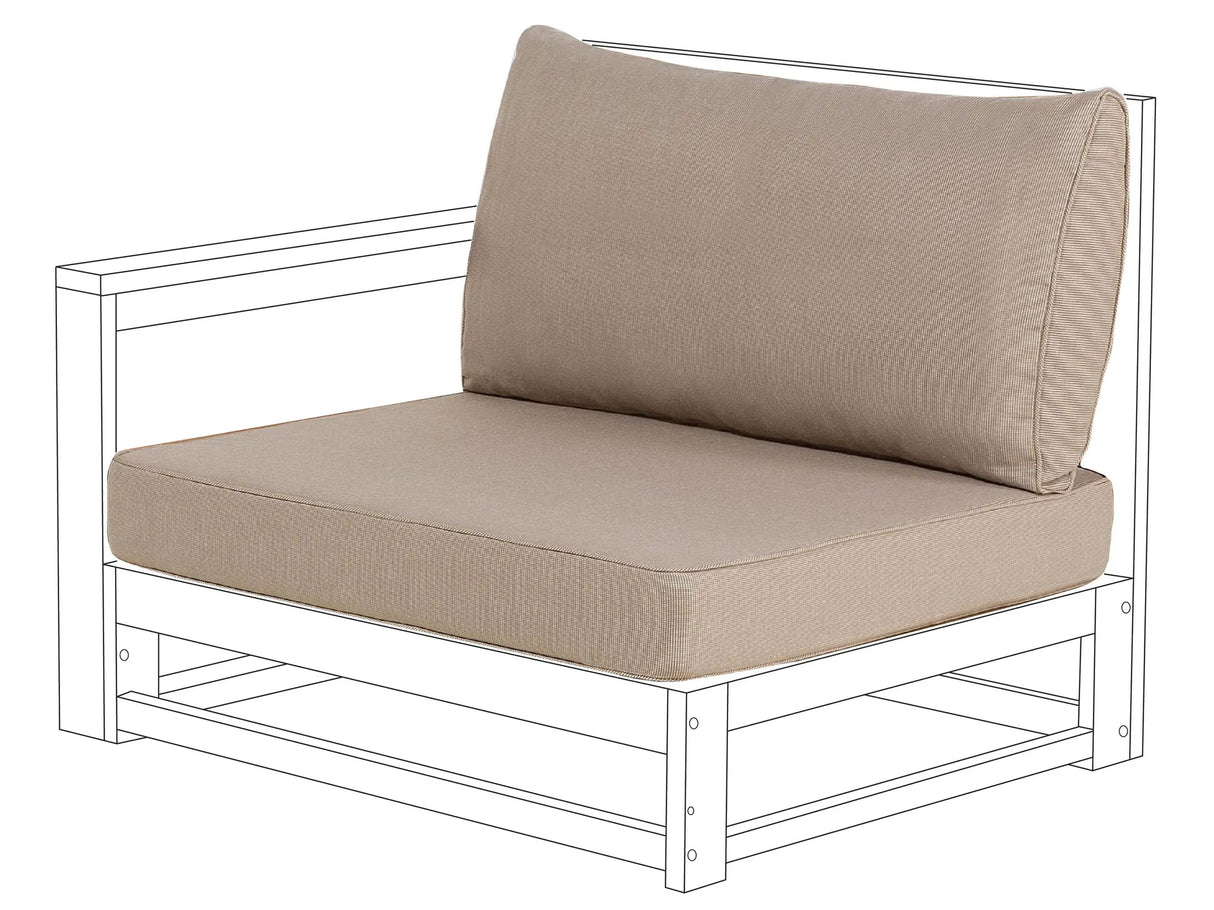 Outdoor Cushion Covers for Garden Set Taupe Resistant Minimalist Beliani