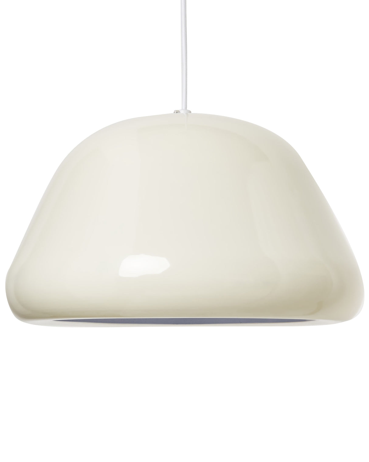 Pendant Lamp Light Beige Metal Glossy Modern Vintage Inspired Rounded Shape Pendant Light Beliani