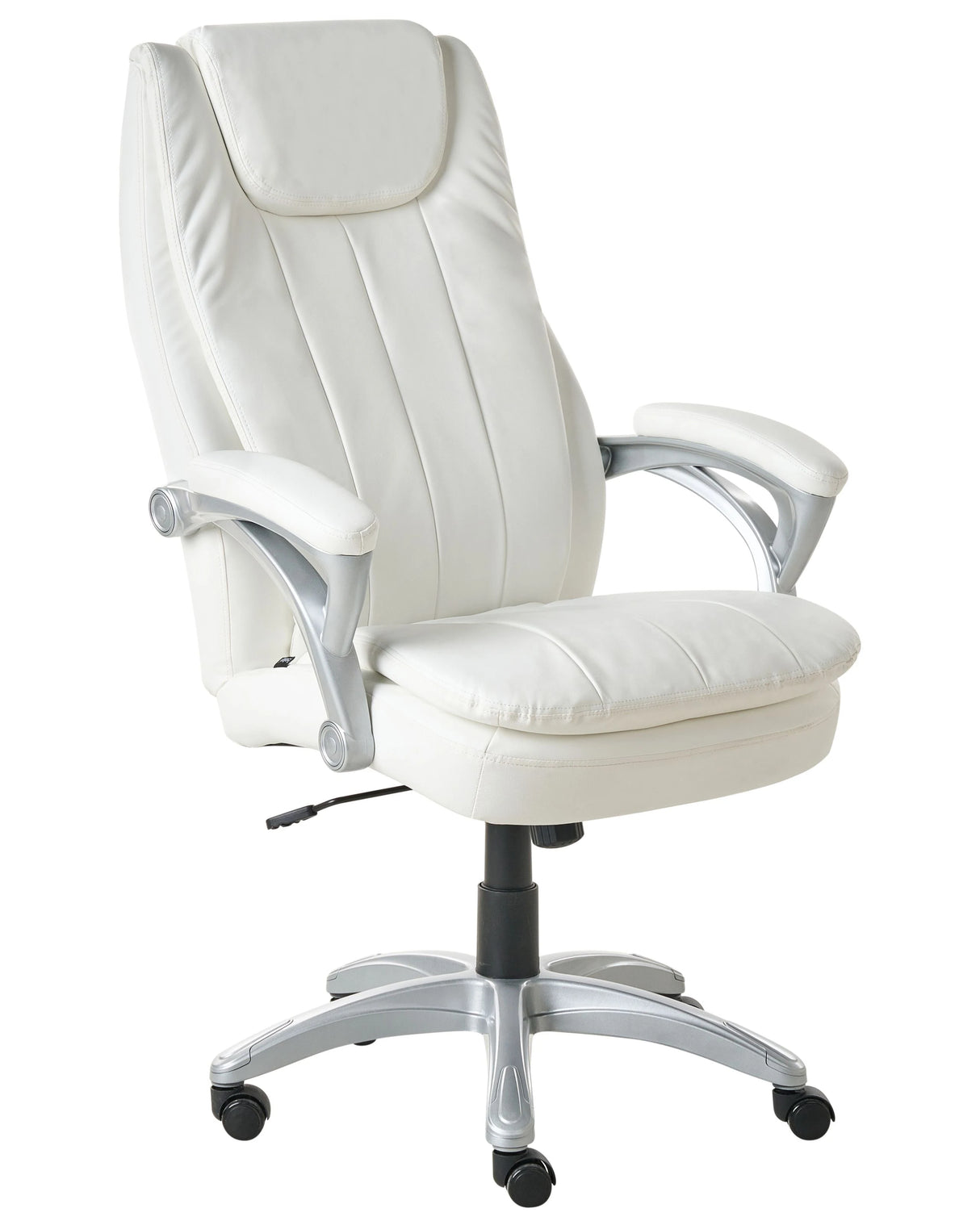 Executive Office Chair Off-White Faux Leather Upholstery Seat Height Adjustment Titl Swivel Padding Beliani
