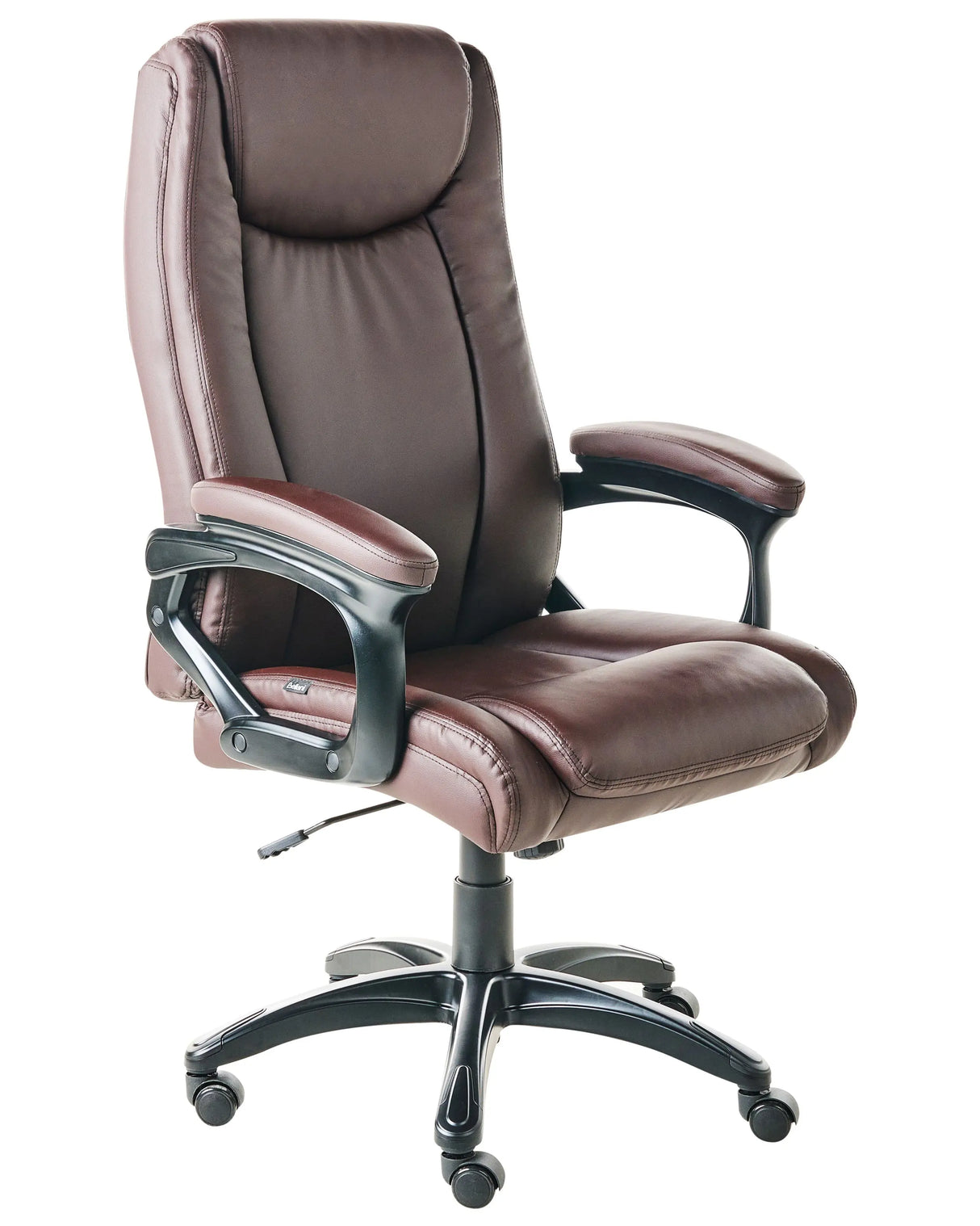 Executive Office Chair Dark Brown Faux Leather Upholstery Seat Height Adjustment Titl Swivel Padding Beliani
