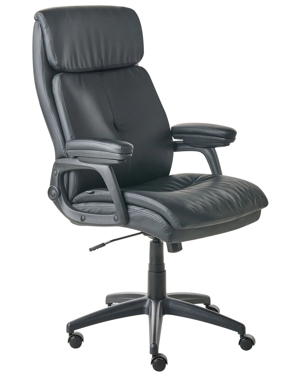 Executive Office Chair Black Faux Leather Upholstery Seat Height Adjustment Titl Swivel Padding Beliani