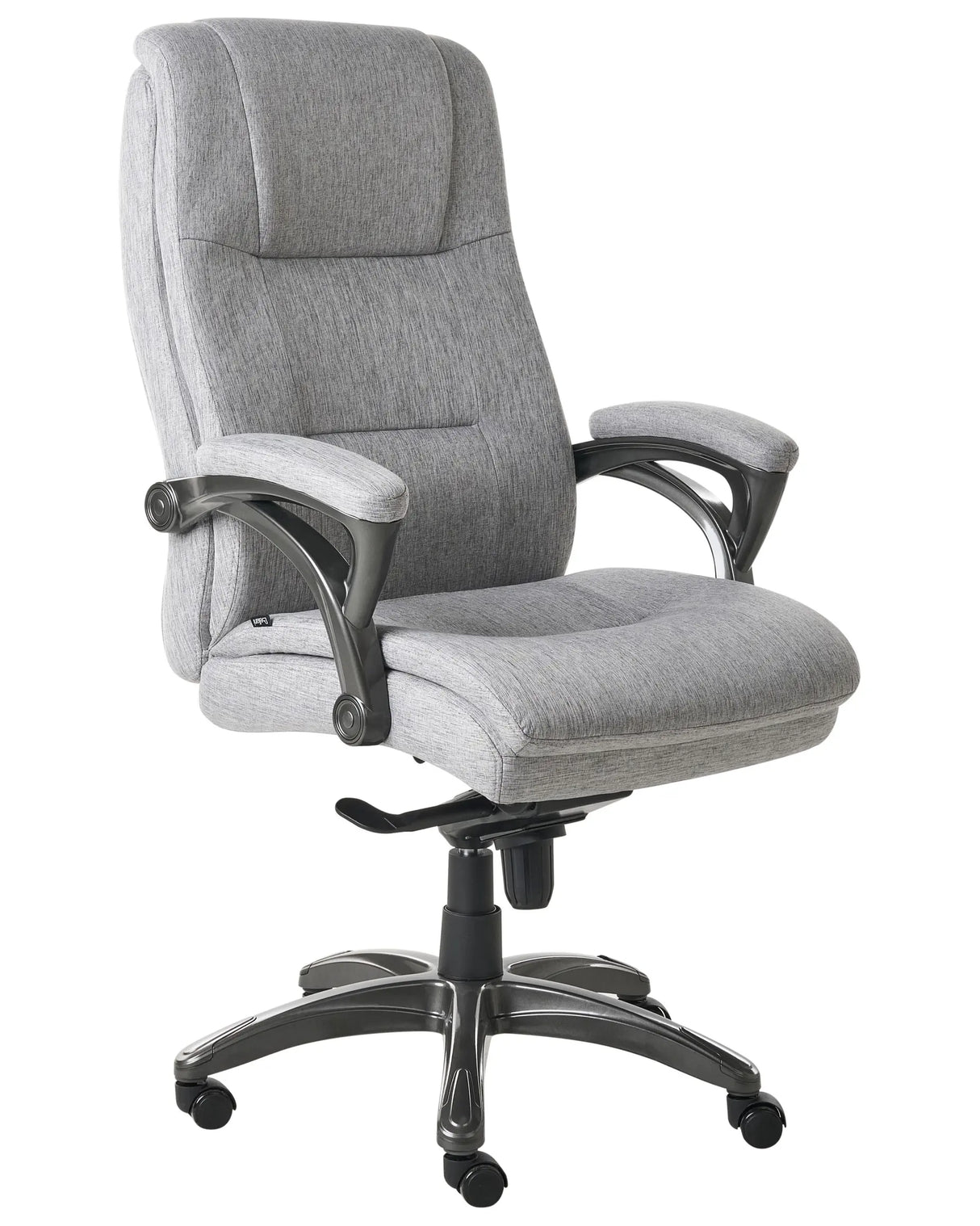 Executive Office Chair Grey Linen Upholstery Seat Height Adjustment Titl Swivel Padding Beliani
