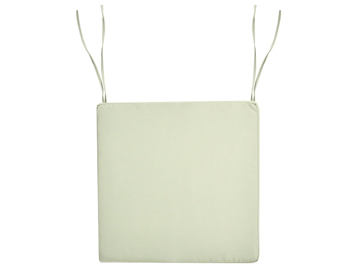 Seat Cushion for a Garden Chair Light Green Polyester Fabric UV Resistant Beliani