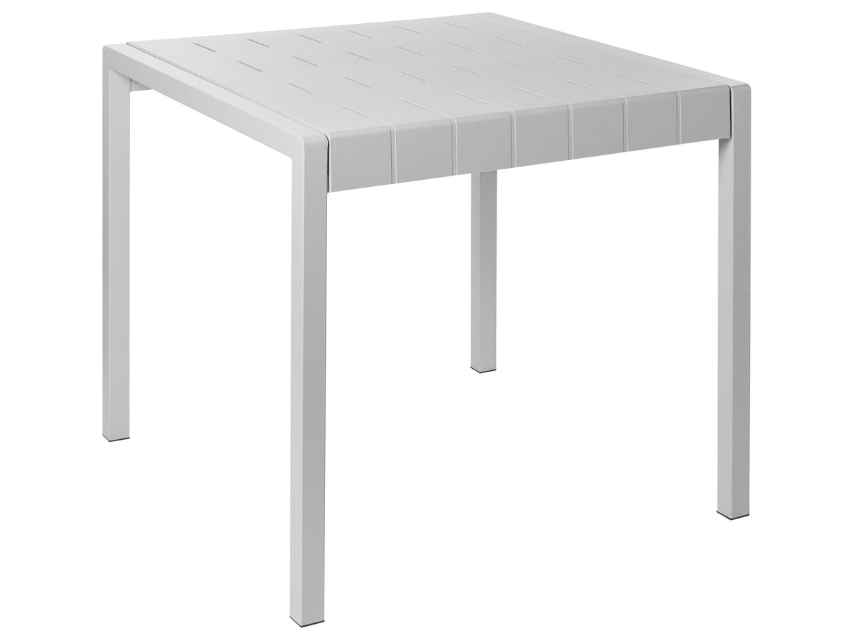 Garden Dining Table Grey Synthetic Frame 4 Seater Weather Resistant Outdoor Patio Beliani