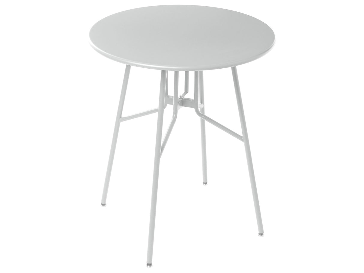 Garden Dining Table Grey Iron Metal Round 64 cm Outdoor Modern Design Beliani