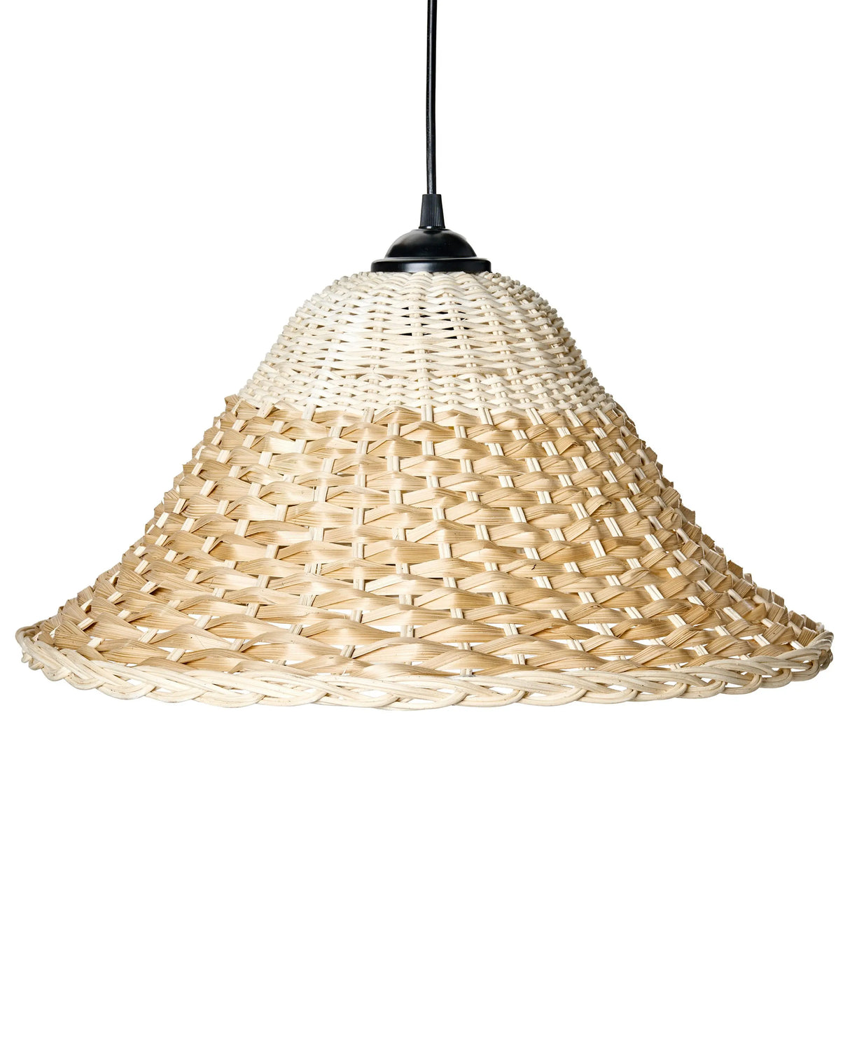 Pendant Lamp Natural Bamboo and Rattan Shade Hanging Lamp Boho Style Woven Handmade Lighting Beliani