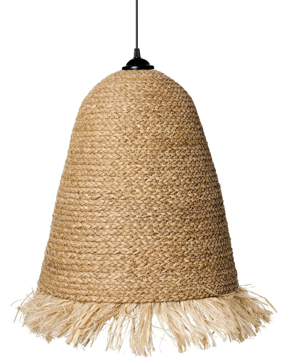 Pendant Lamp Natural Water Hyacinth and Banana Fiber Woven Boho Style Handmade Living Room Dining Room Lighting Beliani