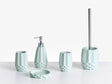 5-Piece Bathroom Accessories Set Mint Green Polyresin Soap Dish Soap Dispenser Toilet Brush Tumbler Toohtbrush Holder Beliani