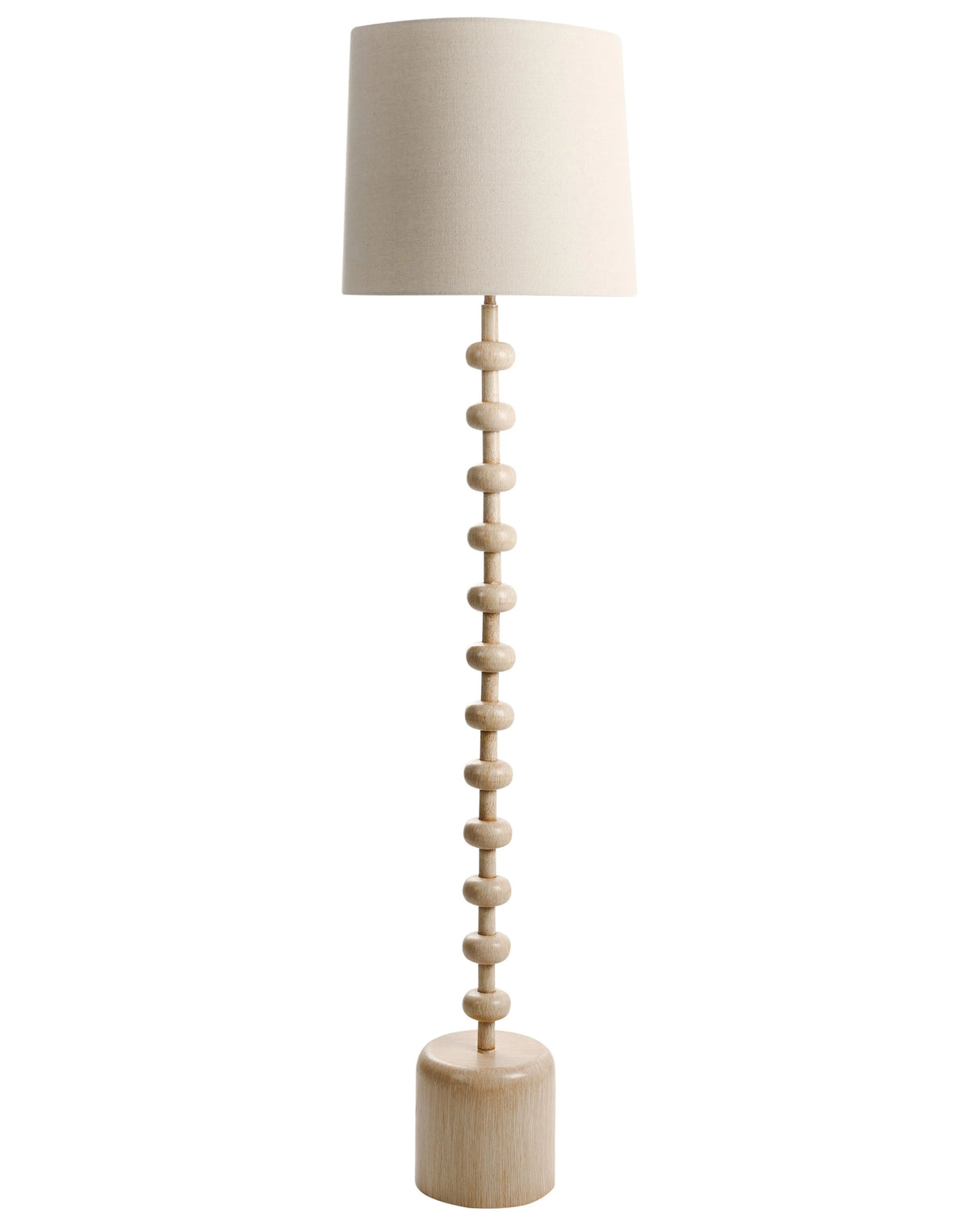 Floor Lamp Light Brown Metal Stand Fabric Shade Beaded Design Classic Style Beliani