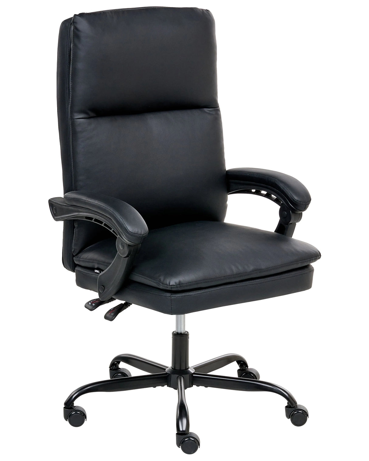 Executive Office Chair Black Faux Leather Upholstery Seat Height Adjustment Titl Swivel Padding Beliani