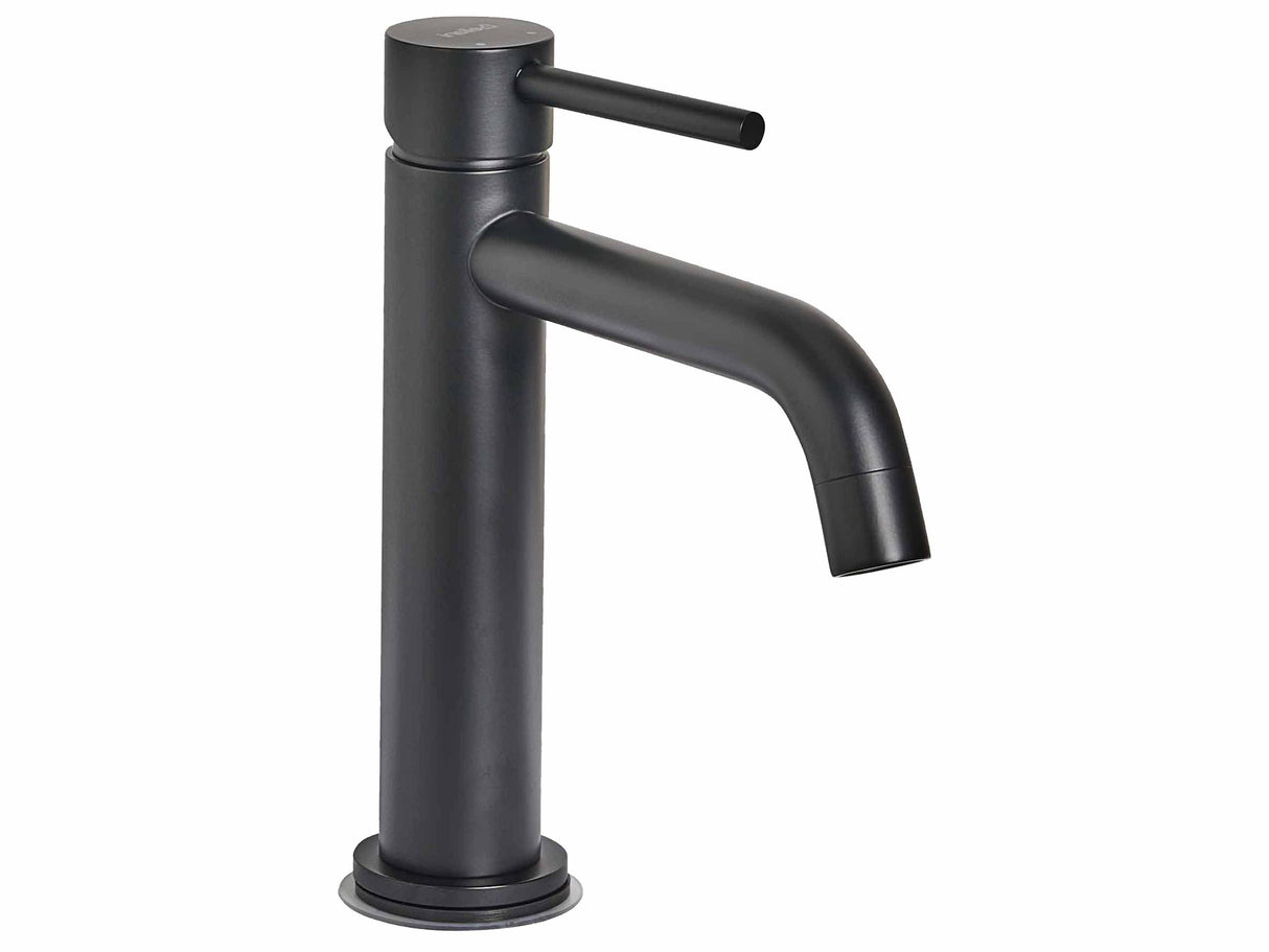 Bathroom Basin Mixer Tap Black Brass 18 cm Matt Single Lever Bathroom Accessories Modern Beliani