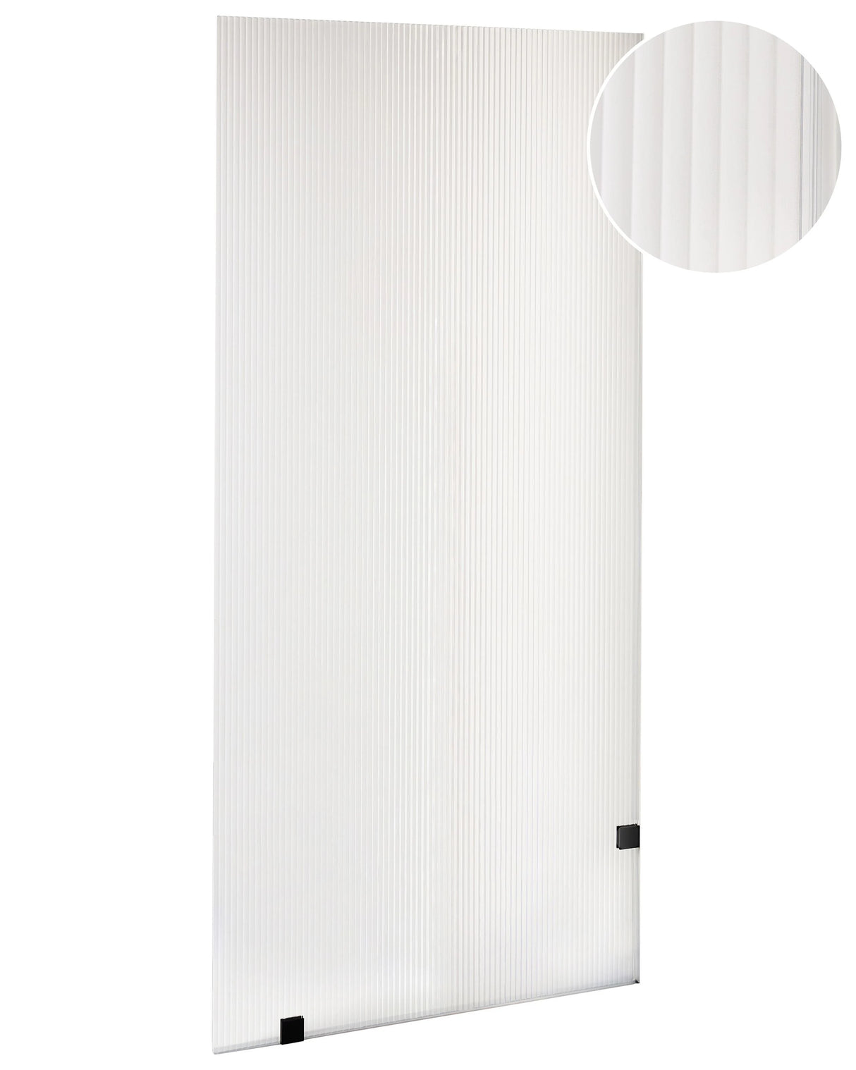 Shower Screen Black Tempered Glass Aluminium Frame 90 x 195 cm Walk In Wet Room Fluted Beliani