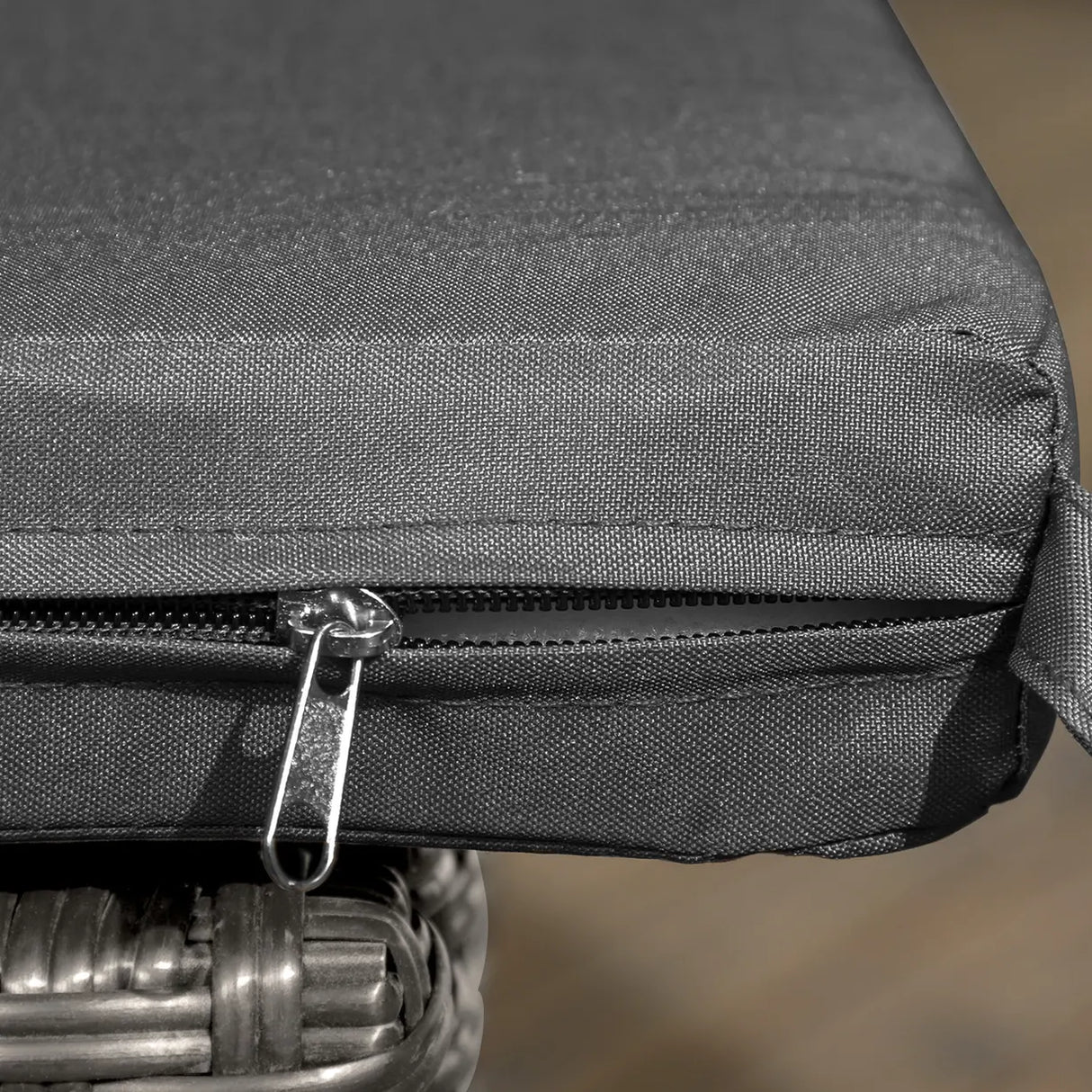 Outsunny Set of Four Armless Rattan Garden Chairs - Dark Grey