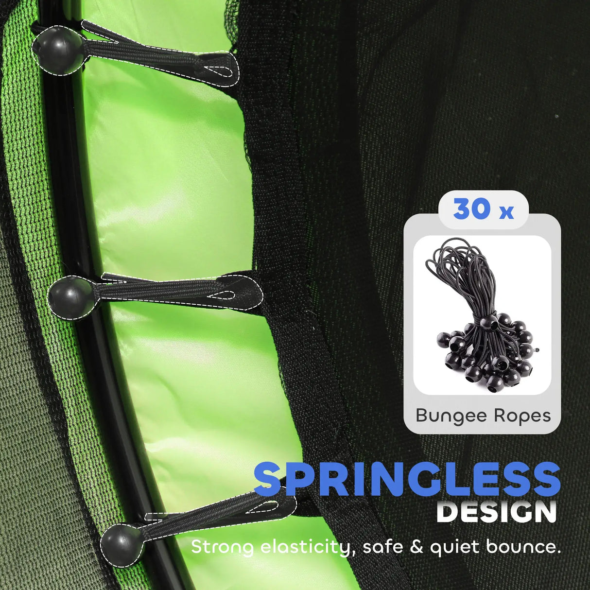 AIYAPLAY 4.6ft Toddler Trampoline w/ Safety Enclosure Net, for Indoor Outdoor Use, Ages 3-6 Years, Green