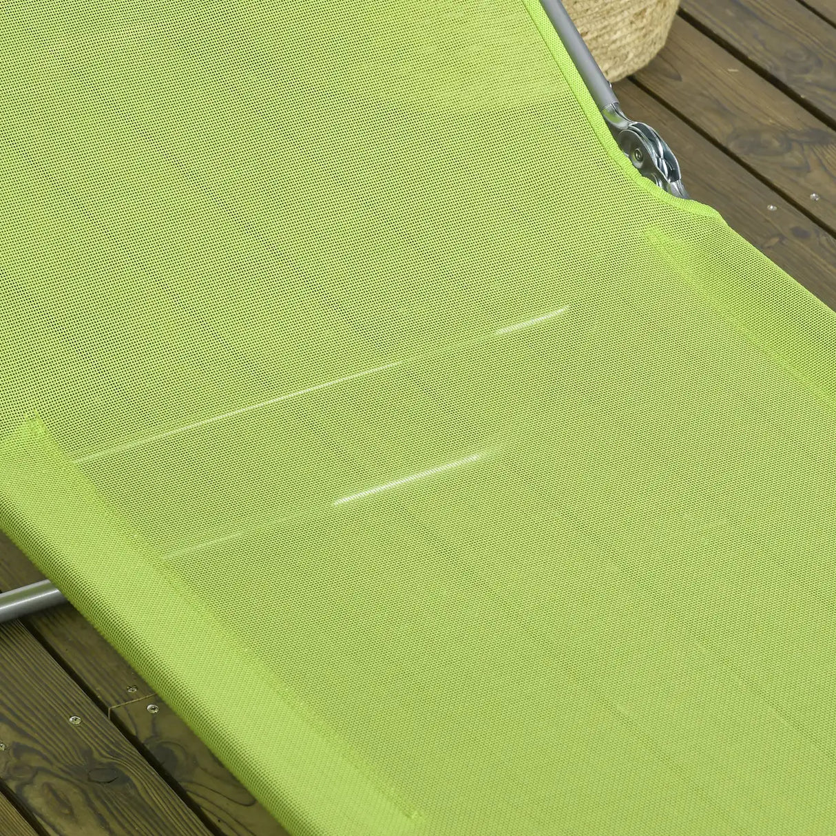 Outsunny Set of Two Steel Frame Sun Loungers, with Reclining Backs - Green