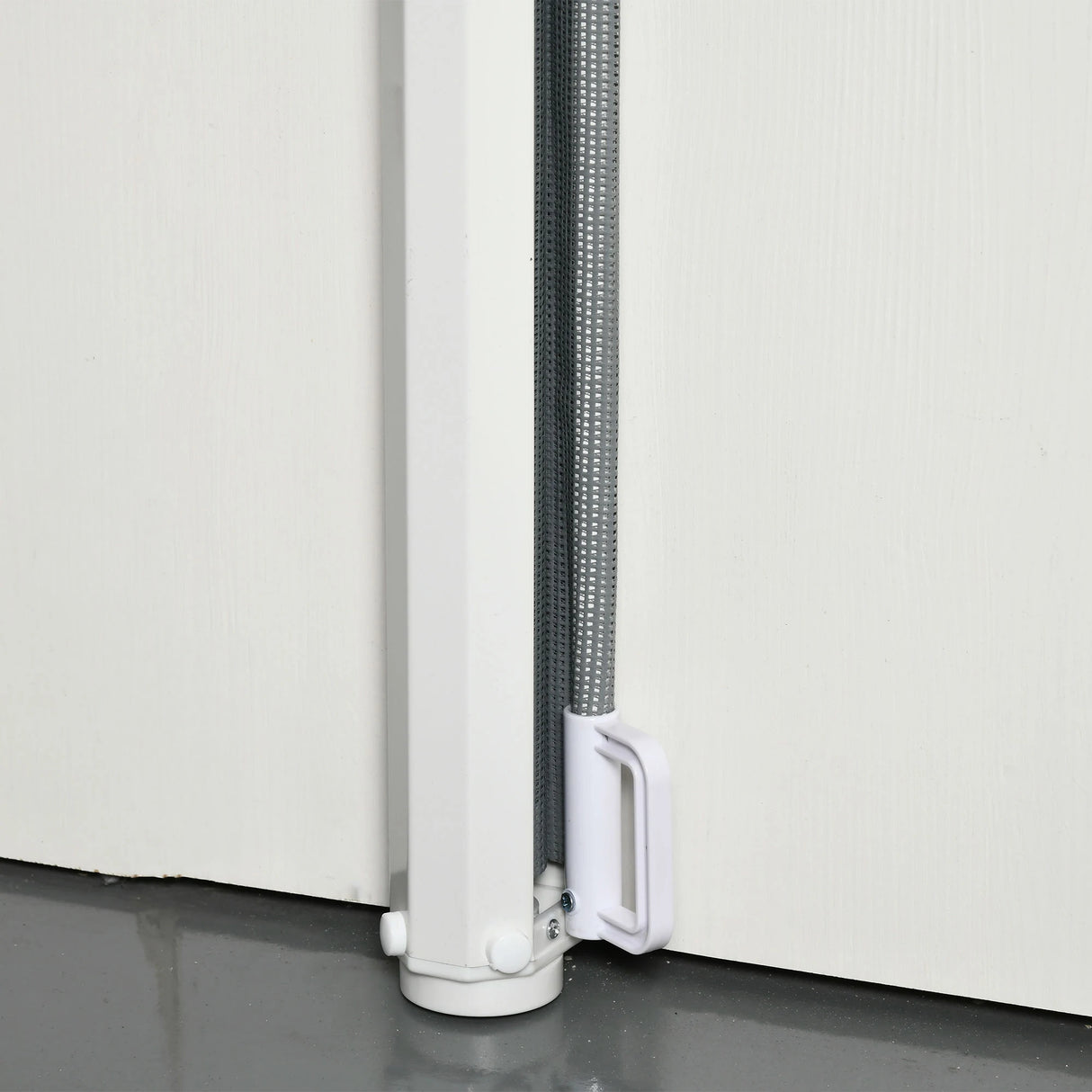 PawHut Retractable Stair Gate for Dogs, Pet Mesh Safety Gate Extends up to 115cm for Doorways Indoor- Grey