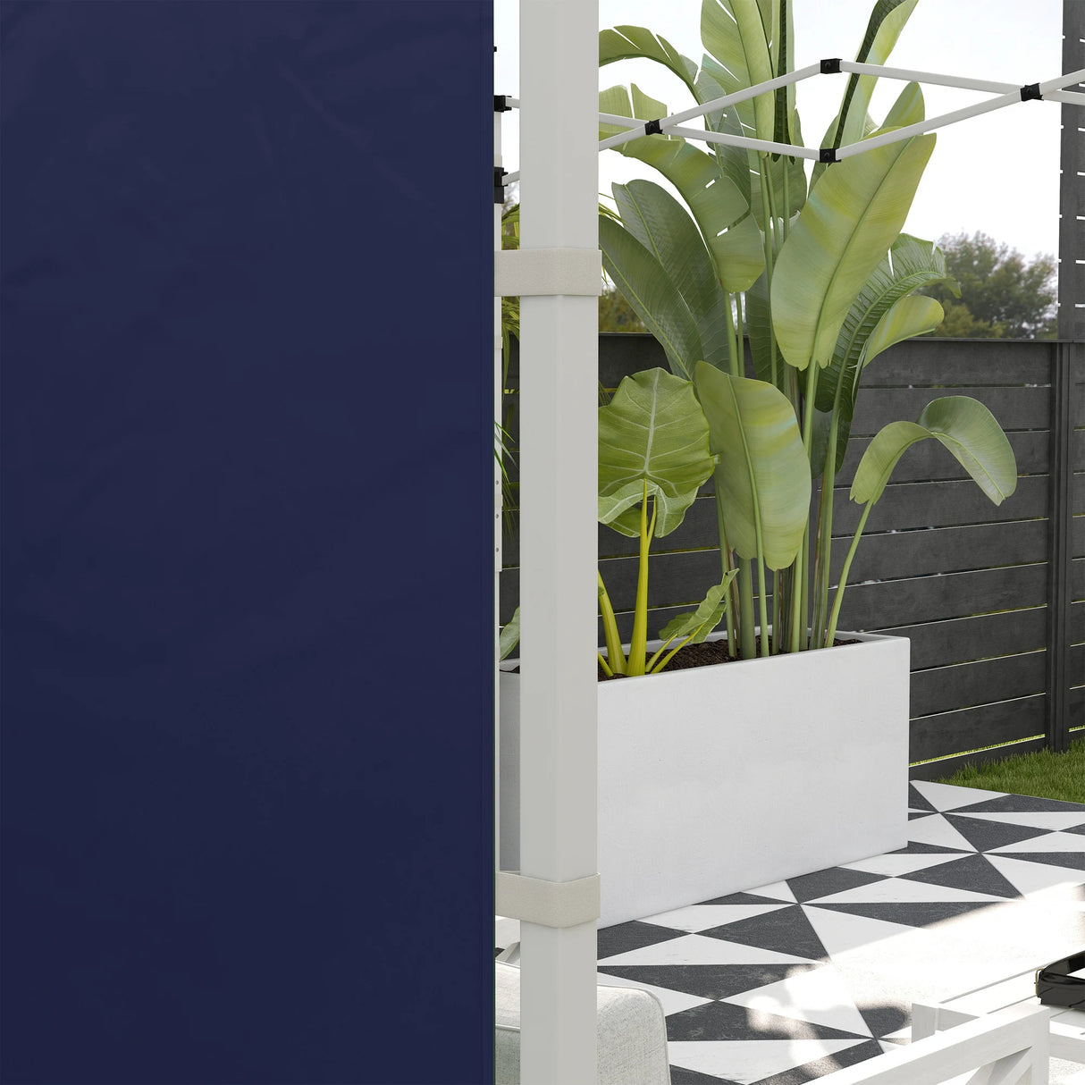 Outsunny Set of Two 195 x 295cm Replacement Gazebo Side Walls - Blue