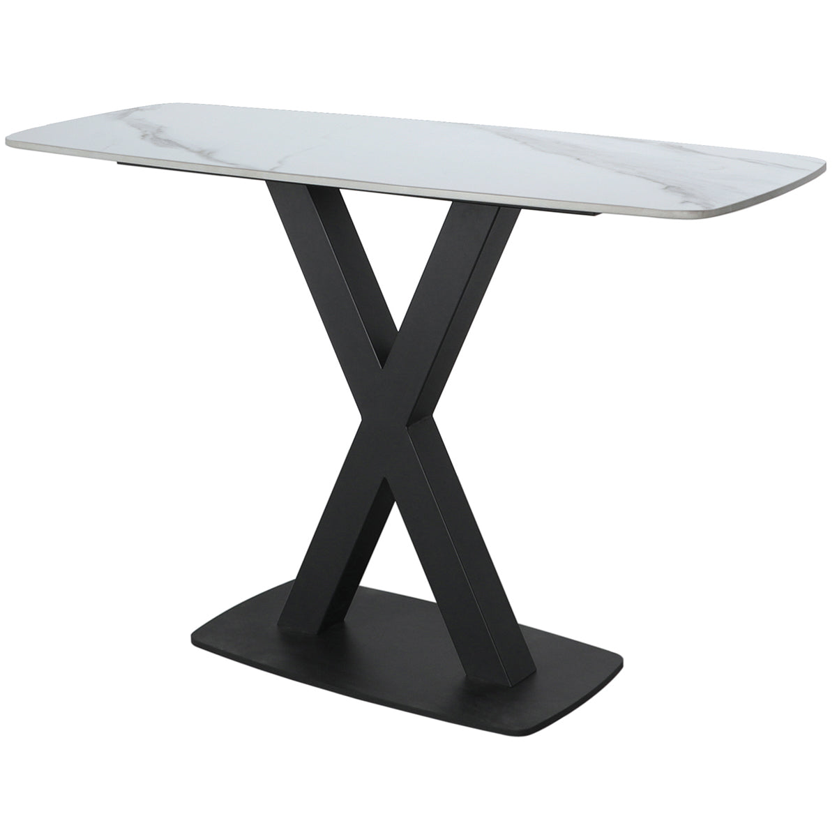 Console Table - In White Stone