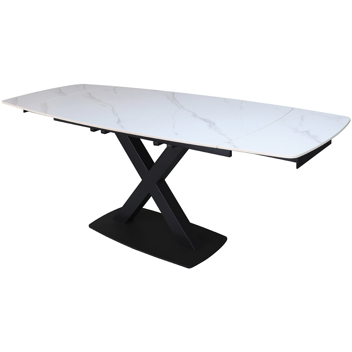 Medium Extending Dining Table 140-200cm - In White Stone