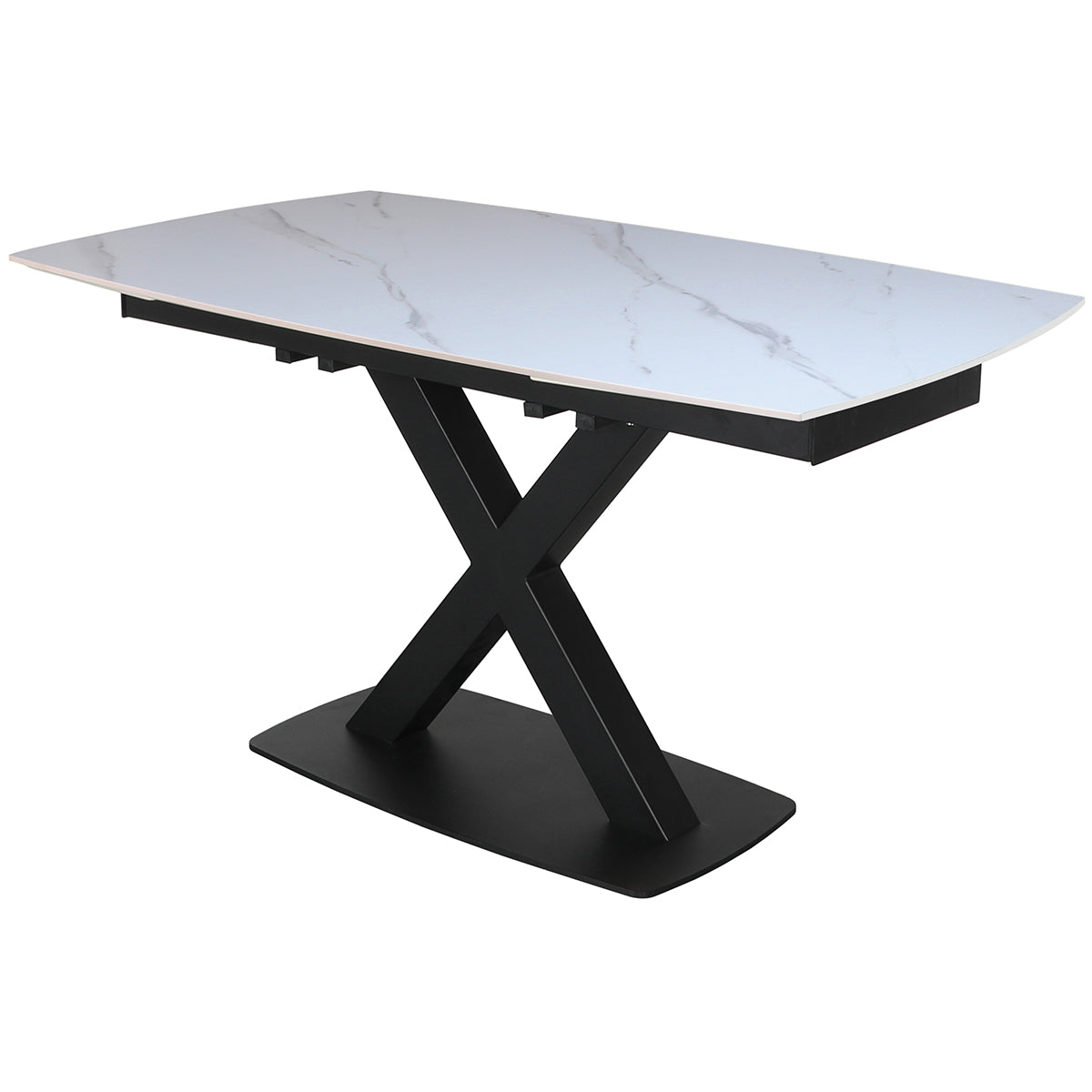 Medium Extending Dining Table 140-200cm - In White Stone