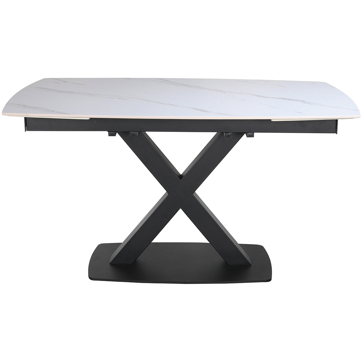 Medium Extending Dining Table 140-200cm - In White Stone
