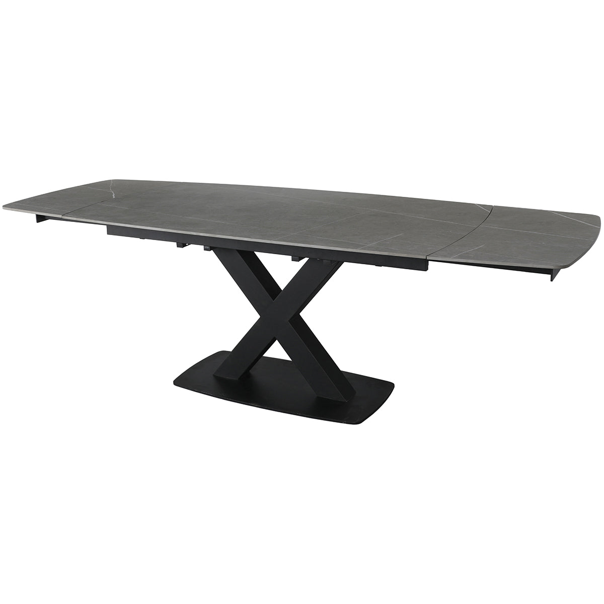 Large Extending Dining Table 160-240cm - In Grey Stone