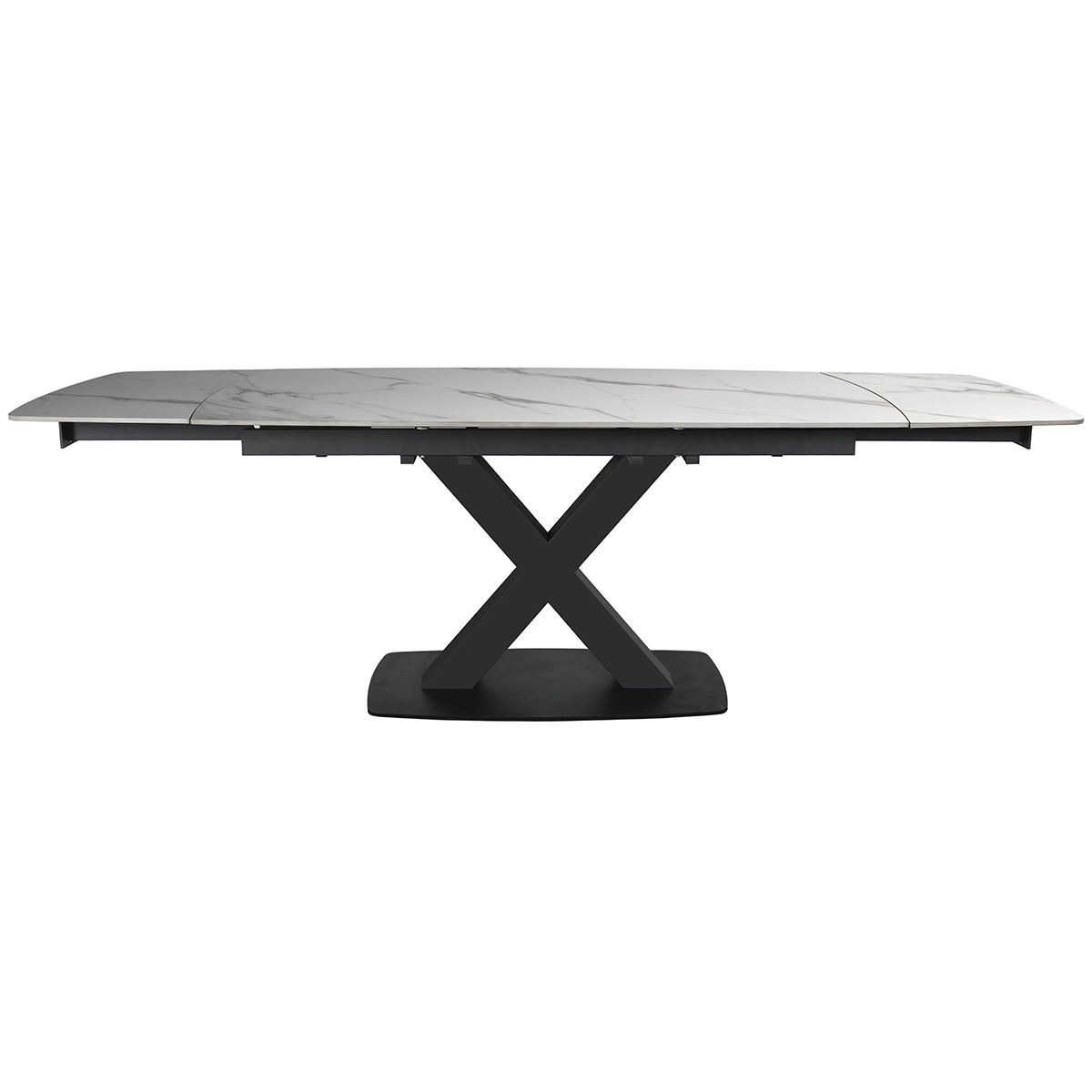 Large Extending Dining Table 160-240cm - In White Stone