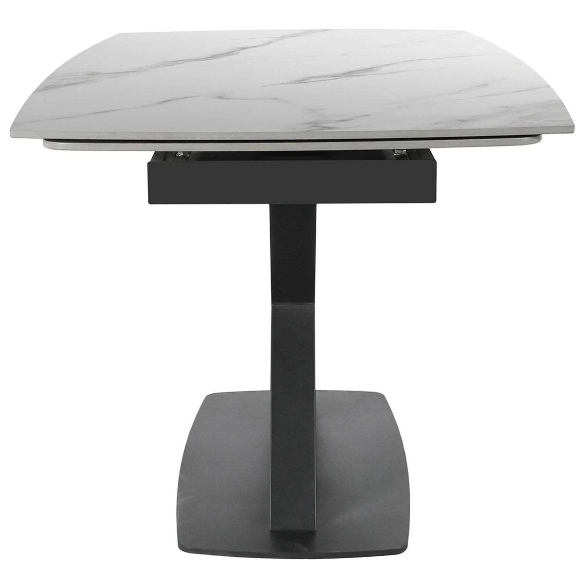 Large Extending Dining Table 160-240cm - In White Stone